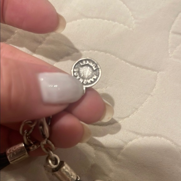 Silver Multi-Strand Necklace with Sparkling Beads and Elegant Design - Picture 3 of 3